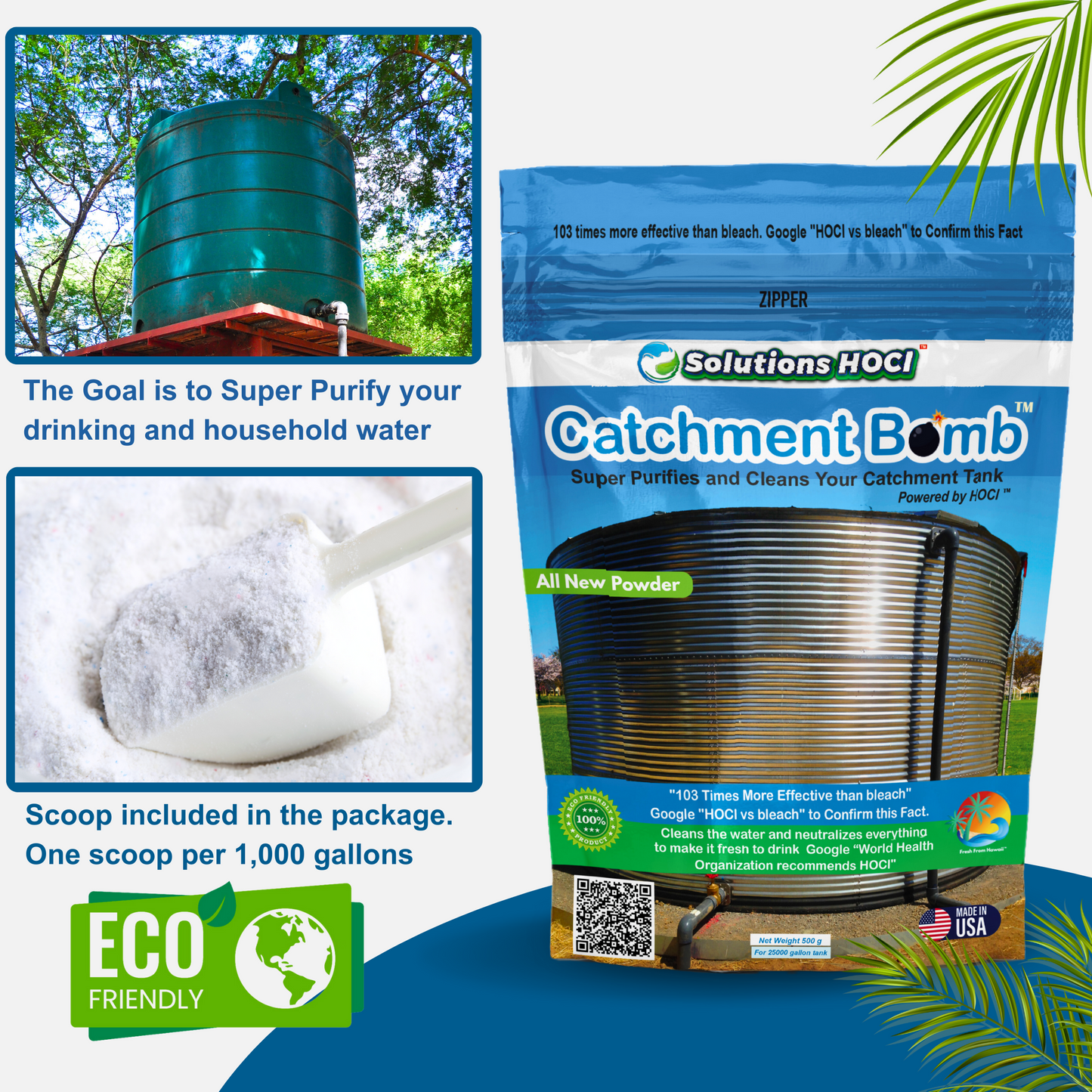 Catchment bomb - 500 Grams - 25,000 Gallon treatment
