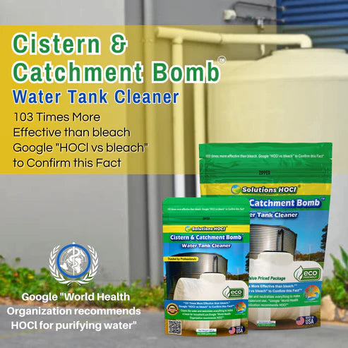 Cistern & Catchment Bomb - Rainwater & Cistern Tank Cleaner - 500g - 25,000 Gal