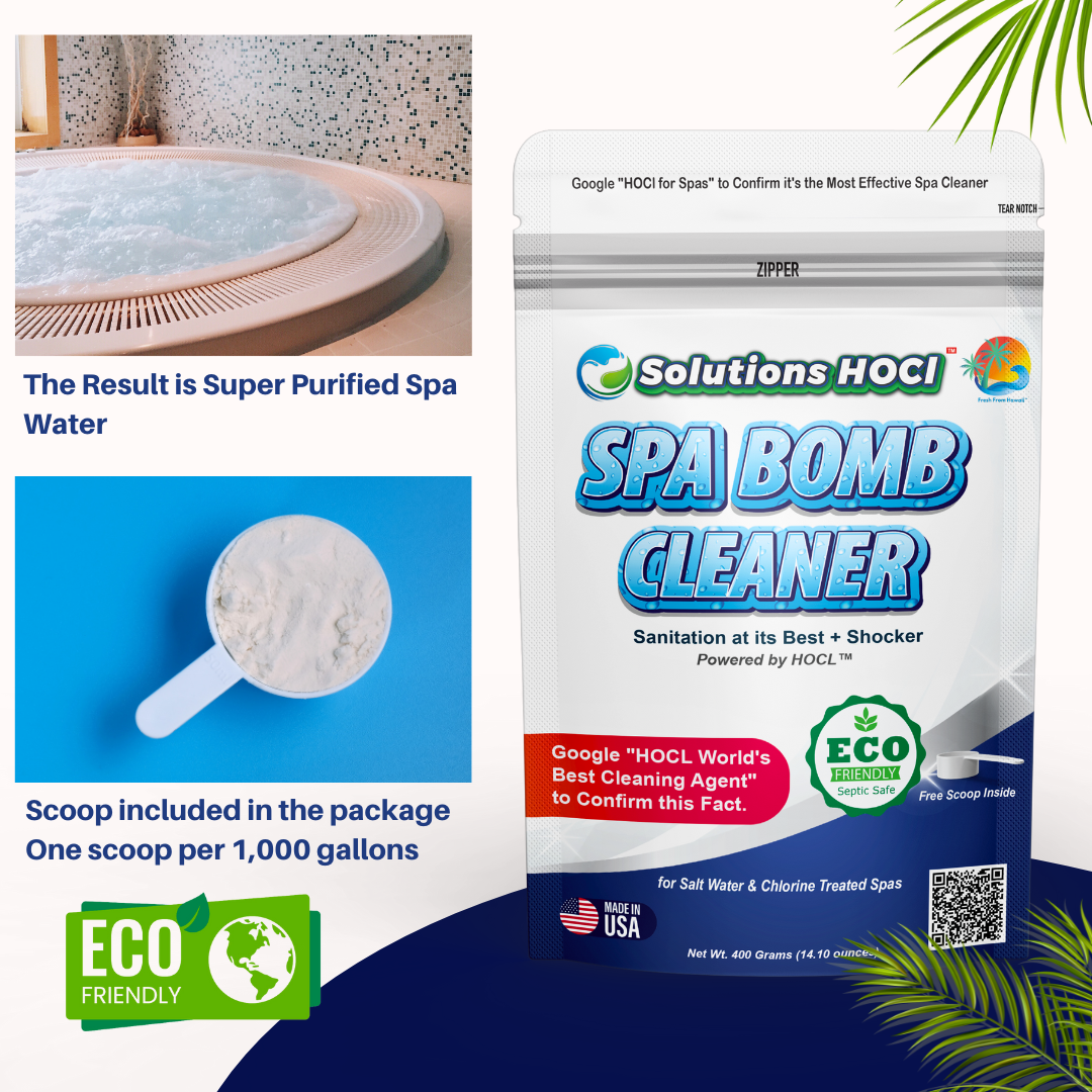 SolutionsHOCl Spa Bomb - 400 Grams Resealable Foil Package