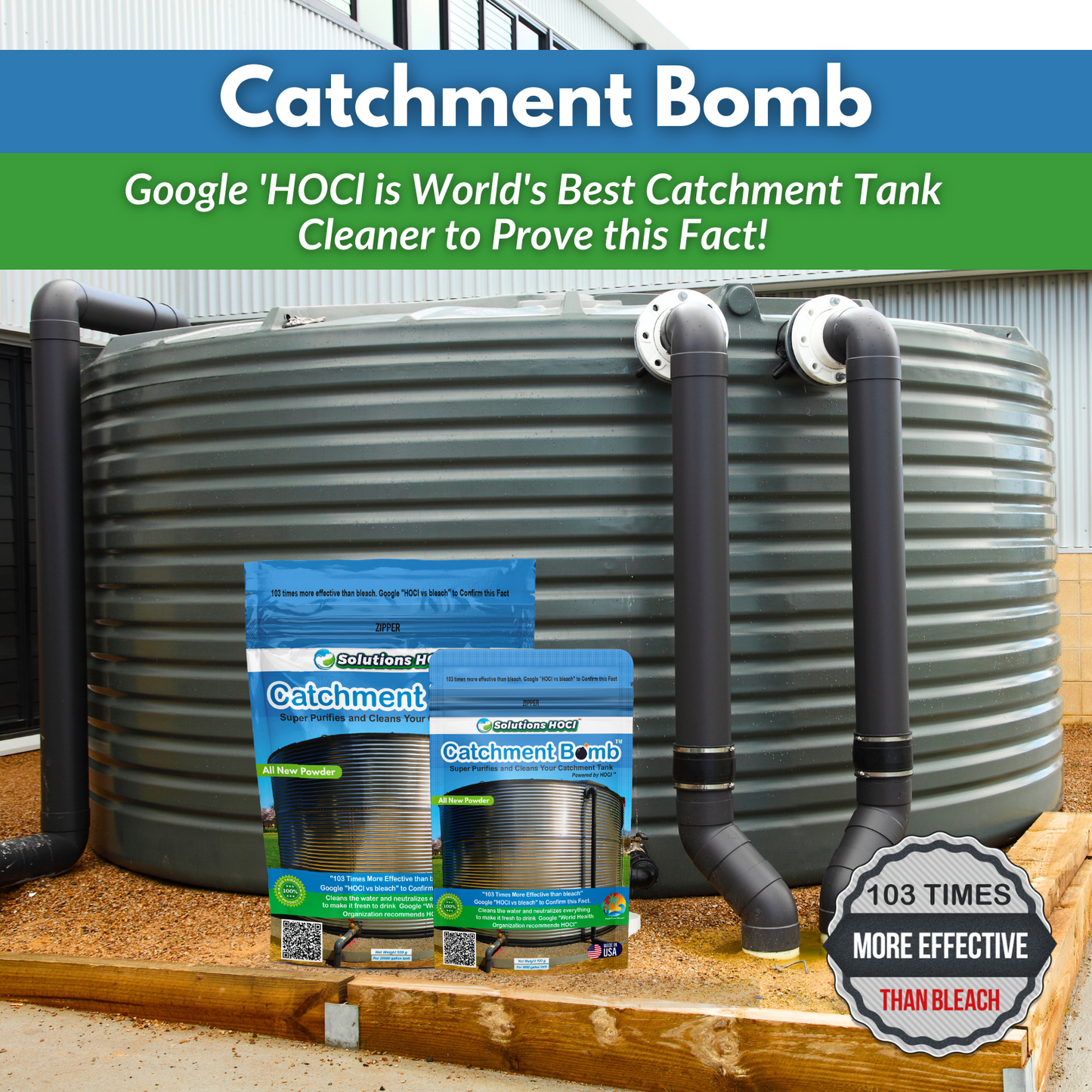 Catchment bomb - 500 Grams - 25,000 Gallon treatment