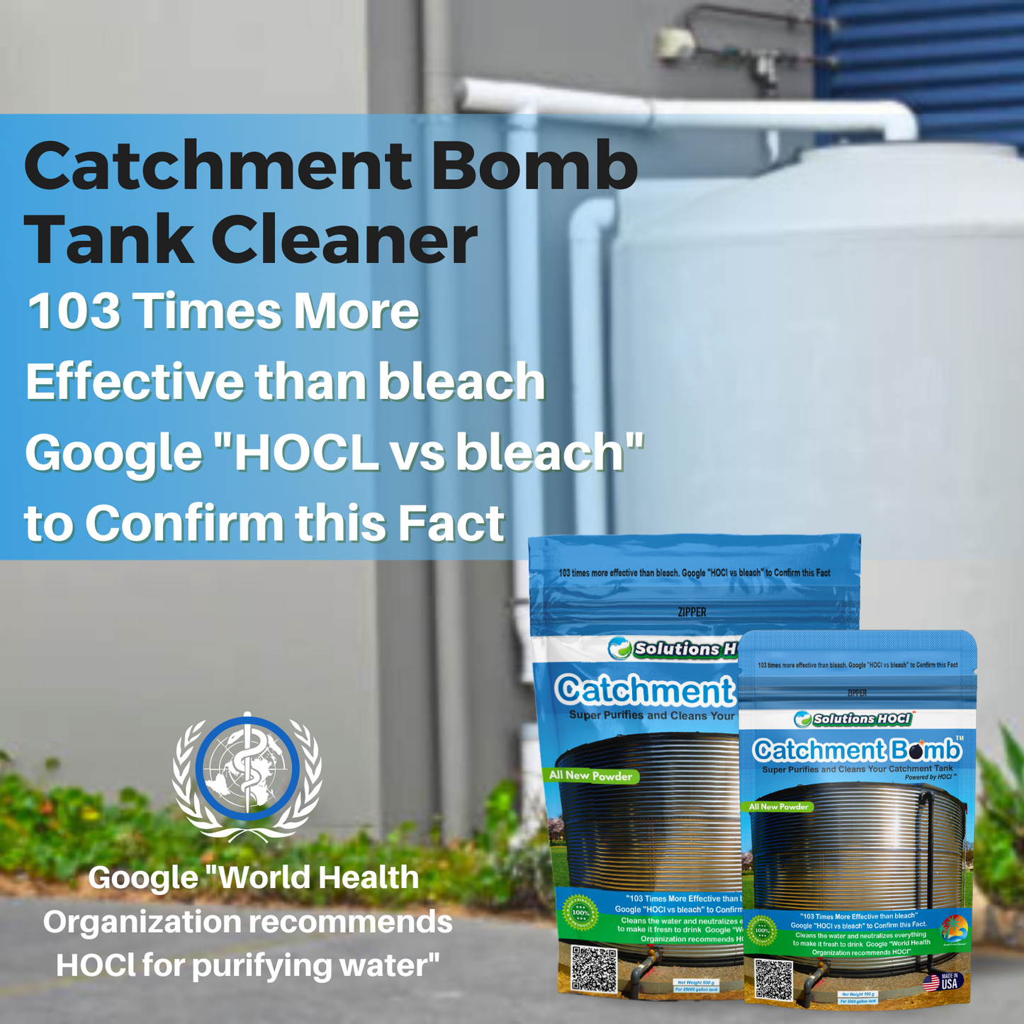 Catchment bomb - 500 Grams - 25,000 Gallon treatment