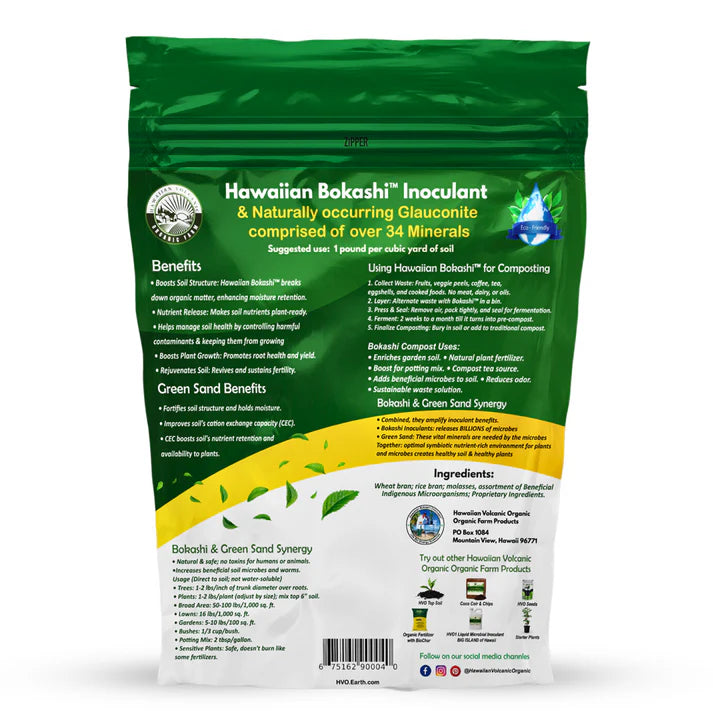 Hawaiian Bokashi Compost Starter with 34 Naturally Occurring Minerals