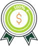 Logo with a green checkmark and white background