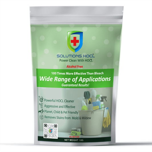 One sample packet - includes free shipping of Solutions HOCL PowerWash Powder - 1 gram Original