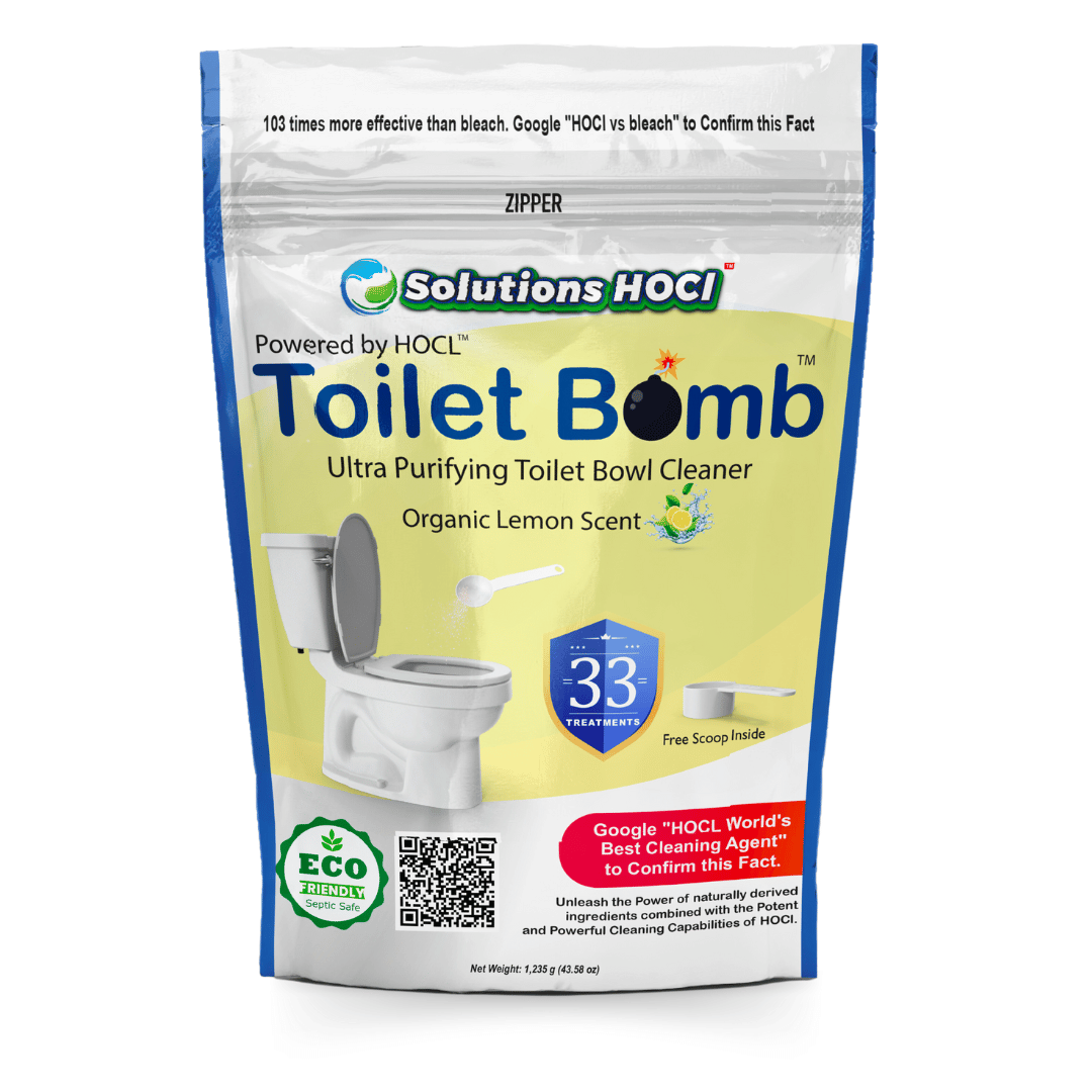 Toilet Bomb™ Powerful HOCL Toilet Bowl Cleaner Organic Lemon Scent